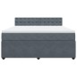 vidaXL Boxspringbett mit Matratze Dunkelgrau 180x200 cm Samt vidaXL Boxspringbett mit Matratze Dunkelgrau 180x200 cm Samt