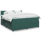 vidaXL Boxspringbett mit Matratze Dunkelgrün 200x200 cm Samt vidaXL Boxspringbett mit Matratze Dunkelgrün 200x200 cm Samt