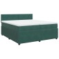 vidaXL Boxspringbett mit Matratze Dunkelgrün 200x200 cm Samt vidaXL Boxspringbett mit Matratze Dunkelgrün 200x200 cm Samt