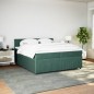 vidaXL Boxspringbett mit Matratze Dunkelgrün 200x200 cm Samt vidaXL Boxspringbett mit Matratze Dunkelgrün 200x200 cm Samt