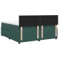 vidaXL Boxspringbett mit Matratze Dunkelgrün 200x200 cm Samt vidaXL Boxspringbett mit Matratze Dunkelgrün 200x200 cm Samt