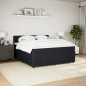 vidaXL Boxspringbett mit Matratze Schwarz 200x200 cm Samt vidaXL Boxspringbett mit Matratze Schwarz 200x200 cm Samt