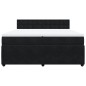 vidaXL Boxspringbett mit Matratze Schwarz 200x200 cm Samt vidaXL Boxspringbett mit Matratze Schwarz 200x200 cm Samt