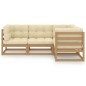 vidaXL 4-tlg. Garten-Lounge-Set mit Kissen Kiefer Massivholz vidaXL 4-tlg. Garten-Lounge-Set mit Kissen Kiefer Massivholz