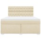vidaXL Boxspringbett mit Matratze Creme 180x200 cm Stoff vidaXL Boxspringbett mit Matratze Creme 180x200 cm Stoff