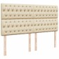 vidaXL Boxspringbett mit Matratze Creme 180x200 cm Stoff vidaXL Boxspringbett mit Matratze Creme 180x200 cm Stoff