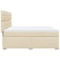 vidaXL Boxspringbett mit Matratze Creme 180x200 cm Stoff vidaXL Boxspringbett mit Matratze Creme 180x200 cm Stoff