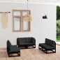vidaXL 6-tlg. Garten-Lounge-Set mit Kissen Massivholz Kiefer vidaXL 6-tlg. Garten-Lounge-Set mit Kissen Massivholz Kiefer
