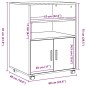 vidaXL Rollschrank Räuchereiche 60x48x81 cm Holzwerkstoff vidaXL Rollschrank Räuchereiche 60x48x81 cm Holzwerkstoff