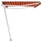 vidaXL Markise Manuell Einziehbar mit LED 500x300 cm Orange Braun vidaXL Markise Manuell Einziehbar mit LED 500x300 cm Orange Braun