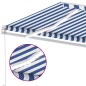 vidaXL Markise Manuell Einziehbar mit LED 600x300 cm Blau Weiß vidaXL Markise Manuell Einziehbar mit LED 600x300 cm Blau Weiß