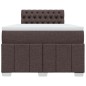 vidaXL Boxspringbett mit Matratze Dunkelbraun 120x200 cm Stoff vidaXL Boxspringbett mit Matratze Dunkelbraun 120x200 cm Stoff