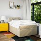 vidaXL Boxspringbett mit Matratze Creme 120x200 cm Stoff vidaXL Boxspringbett mit Matratze Creme 120x200 cm Stoff