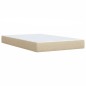 vidaXL Boxspringbett mit Matratze Creme 120x200 cm Stoff vidaXL Boxspringbett mit Matratze Creme 120x200 cm Stoff