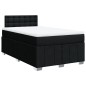 vidaXL Boxspringbett mit Matratze Schwarz 120x200 cm Stoff vidaXL Boxspringbett mit Matratze Schwarz 120x200 cm Stoff