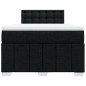 vidaXL Boxspringbett mit Matratze Schwarz 120x200 cm Stoff vidaXL Boxspringbett mit Matratze Schwarz 120x200 cm Stoff