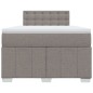 vidaXL Boxspringbett mit Matratze Taupe 120x200 cm Stoff vidaXL Boxspringbett mit Matratze Taupe 120x200 cm Stoff
