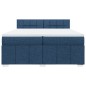 vidaXL Boxspringbett mit Matratze Blau 200x200 cm Stoff vidaXL Boxspringbett mit Matratze Blau 200x200 cm Stoff