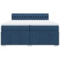 vidaXL Boxspringbett mit Matratze Blau 200x200 cm Stoff vidaXL Boxspringbett mit Matratze Blau 200x200 cm Stoff