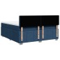 vidaXL Boxspringbett mit Matratze Blau 200x200 cm Stoff vidaXL Boxspringbett mit Matratze Blau 200x200 cm Stoff