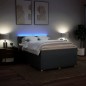 vidaXL Boxspringbett mit Matratze Dunkelgrau 160x200 cm Stoff vidaXL Boxspringbett mit Matratze Dunkelgrau 160x200 cm Stoff