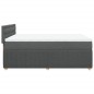 vidaXL Boxspringbett mit Matratze Dunkelgrau 160x200 cm Stoff vidaXL Boxspringbett mit Matratze Dunkelgrau 160x200 cm Stoff