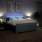 vidaXL Boxspringbett mit Matratze Dunkelgrau 180x200 cm Stoff vidaXL Boxspringbett mit Matratze Dunkelgrau 180x200 cm Stoff