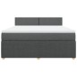 vidaXL Boxspringbett mit Matratze Dunkelgrau 180x200 cm Stoff vidaXL Boxspringbett mit Matratze Dunkelgrau 180x200 cm Stoff