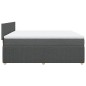 vidaXL Boxspringbett mit Matratze Dunkelgrau 180x200 cm Stoff vidaXL Boxspringbett mit Matratze Dunkelgrau 180x200 cm Stoff