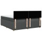 vidaXL Boxspringbett mit Matratze Dunkelgrau 180x200 cm Stoff vidaXL Boxspringbett mit Matratze Dunkelgrau 180x200 cm Stoff