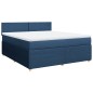 vidaXL Boxspringbett mit Matratze Blau 180x200 cm Stoff vidaXL Boxspringbett mit Matratze Blau 180x200 cm Stoff