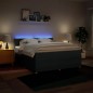 vidaXL Boxspringbett mit Matratze Blau 180x200 cm Stoff vidaXL Boxspringbett mit Matratze Blau 180x200 cm Stoff