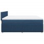 vidaXL Boxspringbett mit Matratze Blau 180x200 cm Stoff vidaXL Boxspringbett mit Matratze Blau 180x200 cm Stoff