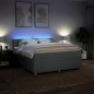vidaXL Boxspringbett mit Matratze Dunkelgrau 180x200 cm Stoff vidaXL Boxspringbett mit Matratze Dunkelgrau 180x200 cm Stoff