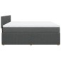 vidaXL Boxspringbett mit Matratze Dunkelgrau 180x200 cm Stoff vidaXL Boxspringbett mit Matratze Dunkelgrau 180x200 cm Stoff