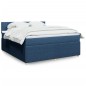 vidaXL Boxspringbett mit Matratze Blau 180x200 cm Stoff vidaXL Boxspringbett mit Matratze Blau 180x200 cm Stoff
