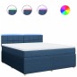 vidaXL Boxspringbett mit Matratze Blau 180x200 cm Stoff vidaXL Boxspringbett mit Matratze Blau 180x200 cm Stoff