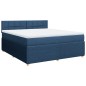 vidaXL Boxspringbett mit Matratze Blau 180x200 cm Stoff vidaXL Boxspringbett mit Matratze Blau 180x200 cm Stoff