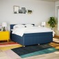 vidaXL Boxspringbett mit Matratze Blau 180x200 cm Stoff vidaXL Boxspringbett mit Matratze Blau 180x200 cm Stoff