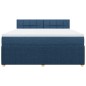 vidaXL Boxspringbett mit Matratze Blau 180x200 cm Stoff vidaXL Boxspringbett mit Matratze Blau 180x200 cm Stoff