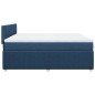vidaXL Boxspringbett mit Matratze Blau 180x200 cm Stoff vidaXL Boxspringbett mit Matratze Blau 180x200 cm Stoff