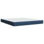 vidaXL Boxspringbett mit Matratze Blau 180x200 cm Stoff vidaXL Boxspringbett mit Matratze Blau 180x200 cm Stoff