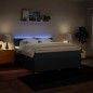 vidaXL Boxspringbett mit Matratze Blau 180x200 cm Stoff