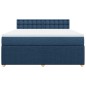 vidaXL Boxspringbett mit Matratze Blau 180x200 cm Stoff vidaXL Boxspringbett mit Matratze Blau 180x200 cm Stoff