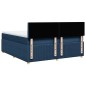vidaXL Boxspringbett mit Matratze Blau 180x200 cm Stoff vidaXL Boxspringbett mit Matratze Blau 180x200 cm Stoff