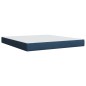 vidaXL Boxspringbett mit Matratze Blau 180x200 cm Stoff vidaXL Boxspringbett mit Matratze Blau 180x200 cm Stoff