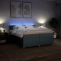 vidaXL Boxspringbett mit Matratze Dunkelgrau 200x200 cm Stoff vidaXL Boxspringbett mit Matratze Dunkelgrau 200x200 cm Stoff