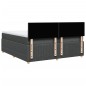 vidaXL Boxspringbett mit Matratze Dunkelgrau 200x200 cm Stoff vidaXL Boxspringbett mit Matratze Dunkelgrau 200x200 cm Stoff