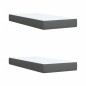 vidaXL Boxspringbett mit Matratze Dunkelgrau 200x200 cm Stoff vidaXL Boxspringbett mit Matratze Dunkelgrau 200x200 cm Stoff