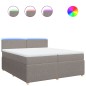 vidaXL Boxspringbett mit Matratze Taupe 200x200 cm Stoff vidaXL Boxspringbett mit Matratze Taupe 200x200 cm Stoff